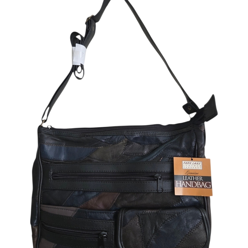 NWT Vintage Park Lane Patchwork Multi Pocket Leather Purse.